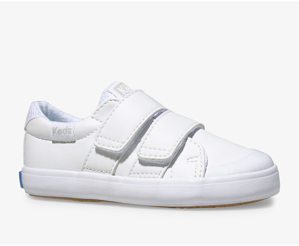 Kids Keds Slip Ons - Courtney - White - 7362-WTRZN